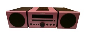 Combina muzicala mini, micro-sistem Yamaha CRX-040 / MCR-040, redare USB, CD, Ipod, radio, aux, roz, second hand - Img 3