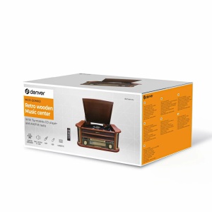 Combina muzicala tip RETRO, cd-player, usb, tunner, aux, caseta, pick-up, cutie lemn, Denver MCR-50MK3 - Img 2