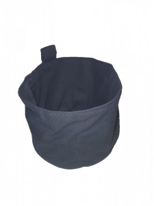 Cos depozitare baie, farduri, textil, pereti dubli, suspendabil, 16 x 14cm, negru, George Home - Img 3