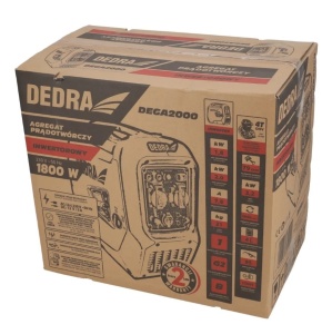 Csendes hordozható generátor, inverteres generátor, kemping, horgászat, 1800W / 2000W, 220V, Dedra DEGA2000 - Img 5