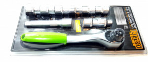 Csövezési készlet , 11 db , 8 x cső , 1 x hosszabbítócső 12,5 cm , 1 x racsni , tasak , Niteo Tools - Img 3