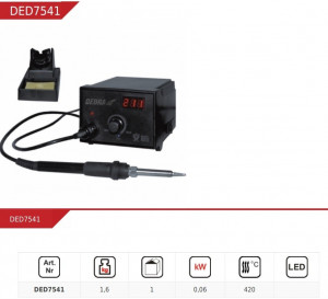 Dedra forrasztóállomás 60W , állítható hőmérséklet 150°C-450°C - Img 2