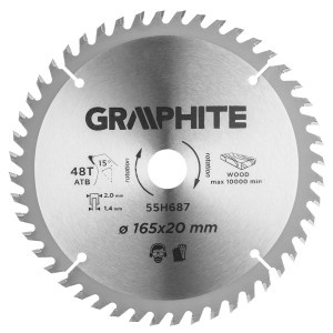 Disc circular cu varfuri HM 165x20mm, 48 dinti