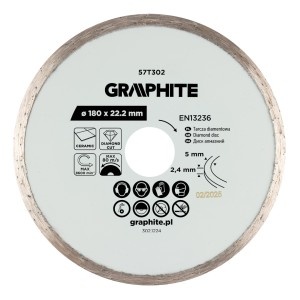 Disc de taiere diamantat, 180 x 22,2 mm, taiere umeda