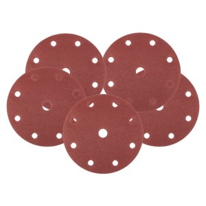 Discuri de slefuit 150 mm, P120, 5 buc, cu 9 gauri pentru 04-721