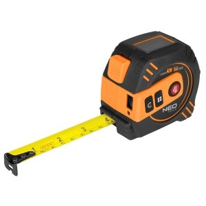 Distantier cu laser, cu ruleta incorporata, mx. 40 m, acumulator Li-Ion 3,7 V