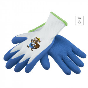 Ellenálló, kötött, 6-os méretű, szövet és latex, 10-12 éves korig, Dedra, gyermek kertészkesztyű, 6-os méret