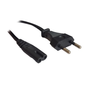 Euro-dugaszú tápkábel, C7-es kimenettel, elektronikai eszközökhöz, 1,8 m, 220 V, 6 A