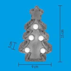 Figurina ceramica pentru CRACIUN cu iluminare LED, model Brad - Img 3