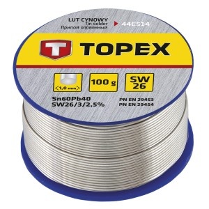 Fludor, 60% Sn: Fir de 1,0 mm si flux SW 26. 100 g, electronice - blister - Img 2