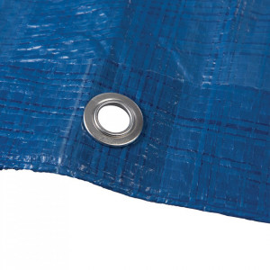 Foaie prelata pvc heavy duty 3.6 x 4.8 m, rezistenta UV, impermeabila,Silverline - Img 2