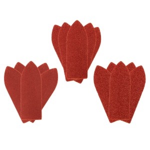 Hartie de slefuit cu suport Velcro delta 32 x 92 mm, K60, K100, K180, set de 15 bucati.