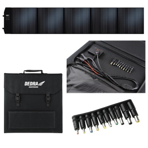 Hordozható napelem, összecsukható, 200W, beépített inverter 12-18V 8.8Ah, USB 5V 2.4Ah, Dedra
