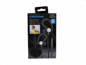 In-ear vezetékes sport audio fejhallgató, sztereó, mikrofon, hangerőszabályzó, 3,5 mm-es jack csatlakozó, hordtáska, 1,1 m kábel, Grundig - Img 5