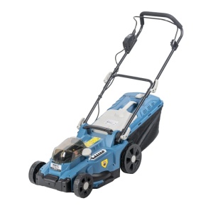 Kit complet masina electrica pentru tuns iarba / gazon, functionare cu acumulatori, 2 x 18V 4Ah, incarcator rapid, inaltime ajustabila, sac colectare, cutit 37cm, Dedra SAS+ALL - Img 11