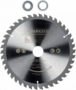 Kör alakú fakorong, 210mm x 16,20, 30mm, 42 fogú vidia, 6300rpm, Parkside
