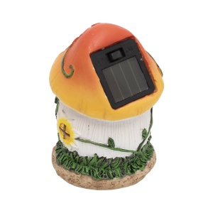 Lampă solară de grădină, capac ciupercă, 12 bucăți/display, 1 LED alb cald - Img 4