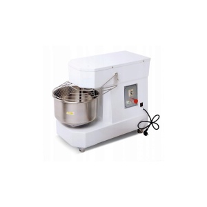 Malaxor spirala cu vas fix 1 viteza echipat cu roti pivotante vas, capac si spirala din inox 18/10 HENDI Smart, 10 litri 400 W, Viteza bol / carlig: 19/193 rpm, 730x300x (H) 635 mm