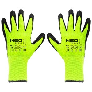 Manusi de lucru din nailon acoperit cu latex, 4142X, marimea 10