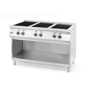 Masina de gatit cu 6 ochiuri cu inductie si spatiu de depozitare, Hendi, 25500W, 1200x700x(H)890mm