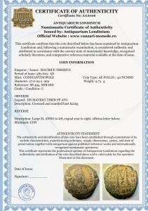MAURICE TIBERIUS ( 582-602 AD ) - Moneda Medievala Bizantina - Img 3