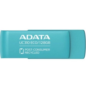 MEMORIE USB 3.2 ADATA 128 GB, protectie slide laterala, carcasa plastic, albastru, "UC310E-128G-RGN"