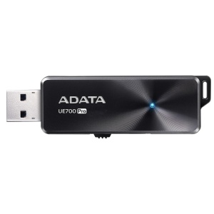 MEMORIE USB 3.2 ADATA 128 GB, retractabila, carcasa aluminiu, negru, "AUE700PRO-128G-CBK"