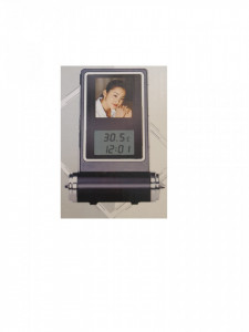 Mini digitális képkeret órával és hőmérővel, 1,5" LCD képernyő, 128x128 pixel, memória kapacitás 70 kép, VKTools - Img 6