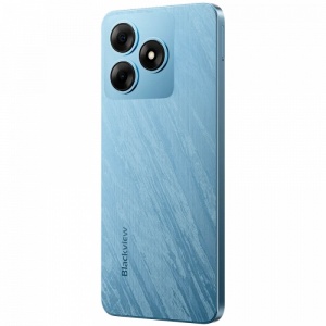 Mobiltelefon, Dual SIM, Android 15, 64 GB tárhely, 5000 mAh-s akkumulátor, 6,56 hüvelykes HD IPS+ kijelző, 13 MP + 8 MP-es kamera, 4G okostelefon, ujjlenyomat-olvasó/Arcfelismerés/GPS, Dawn Blue, Blackview Wave 9C - Img 2