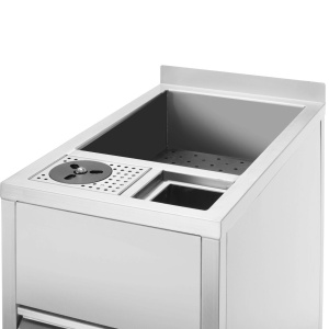 Modul auxiliar Boston Caddy pentru spălare și depozitare, cu bazin de gheață, 400×650×(H)900 mm Barmatic - Img 2