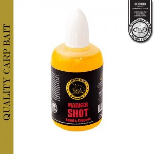 Momeala atractiva pescuit Dip marker shot fluo squid & capsuna, 50gr, CRP
