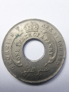 Moneda Coloniala -Africa de Vest Britanica - George V - 1/10 Penny 1912