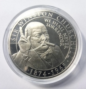 Monedă comemorativă Gibraltar 2020 – Sir Winston Churchill – Half Crown - Img 3