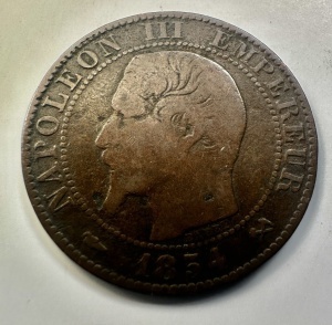 Moneda Franta - 5 Centimes 1854 - NAPOLEON III