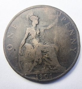 Moneda Regatul Unit - Victoria - 1 Penny 1901 - Img 2