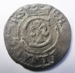 Moneda SUEDIA-LIVONIA . QUEEN CHRISTINA . Solidus 1645-1654 .