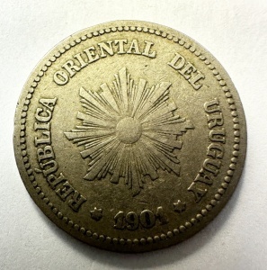 Moneda Uruguay - 2 Centesimos 1901