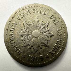Moneda Uruguay - 2 Centesimos 1909