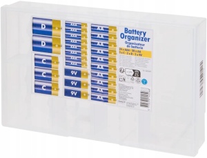 Organizator din plastic cu capac pentru baterii, AA, AAA, 9V, R20, R14 - Img 2