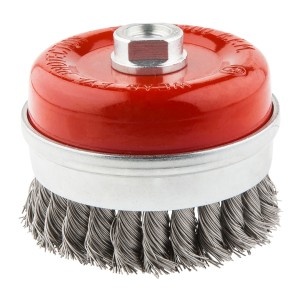 Perie cupa dreapta, sarma, , 100 mm x M14, INOX