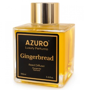 Prémium szobaillatosító bézs színű diffúzorral, 100ml, GINGERBREAD parfüm, Azuro - Img 1