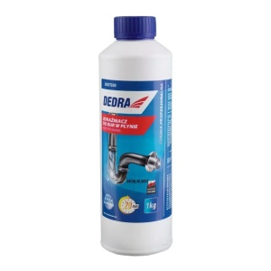 Professzionális, hatékony csőtisztító szer, 1 kg, Dedra