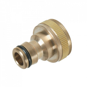 Professzionális kerti tömlőcsatlakozó, sárgaréz, csapcsatlakozó 3/4", kifolyó 1/2", Silverline