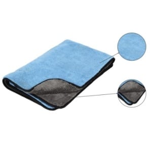 Prosop mare microfibra soft, pufos, 60 x 90cm, bleu, ideal uscare auto, 700 g/m², Dedra - Img 2