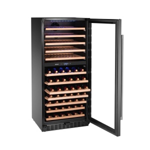 Racitor de vin, 2 zone,124 sticle, Arktic, 265L, Negru, 569x595x(H)1397mm - Img 2