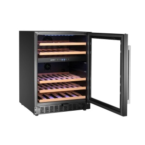 Racitor de vin, 2 zone, 44 sticle, Arktic, negru, 570x595x(H)820mm - Img 2