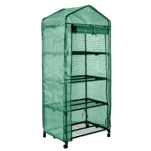 Sera 69 x 49 x 160 cm, folie PE, constructie metalica, cu rotile