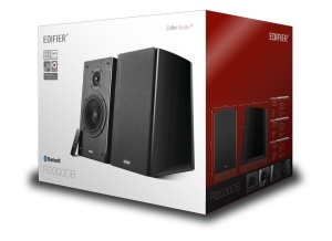 Set 2 boxe active premium pentru PC, muzica, gaming, 120W, telecomanda, sunet HI-FI, incinte lemn NEGRU, bluetooth, Edifier R2000DB - Img 3