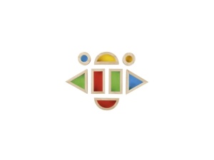 Set 8 piese cuburi lemn cu fereastra colorata transparenta pentru copii, Playtive - Img 2