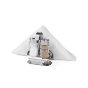 Set condimente / oliviera, Hendi, 3 piese: sare, piper, suport servetele, 85x75x(H)115 mm. - Img 1